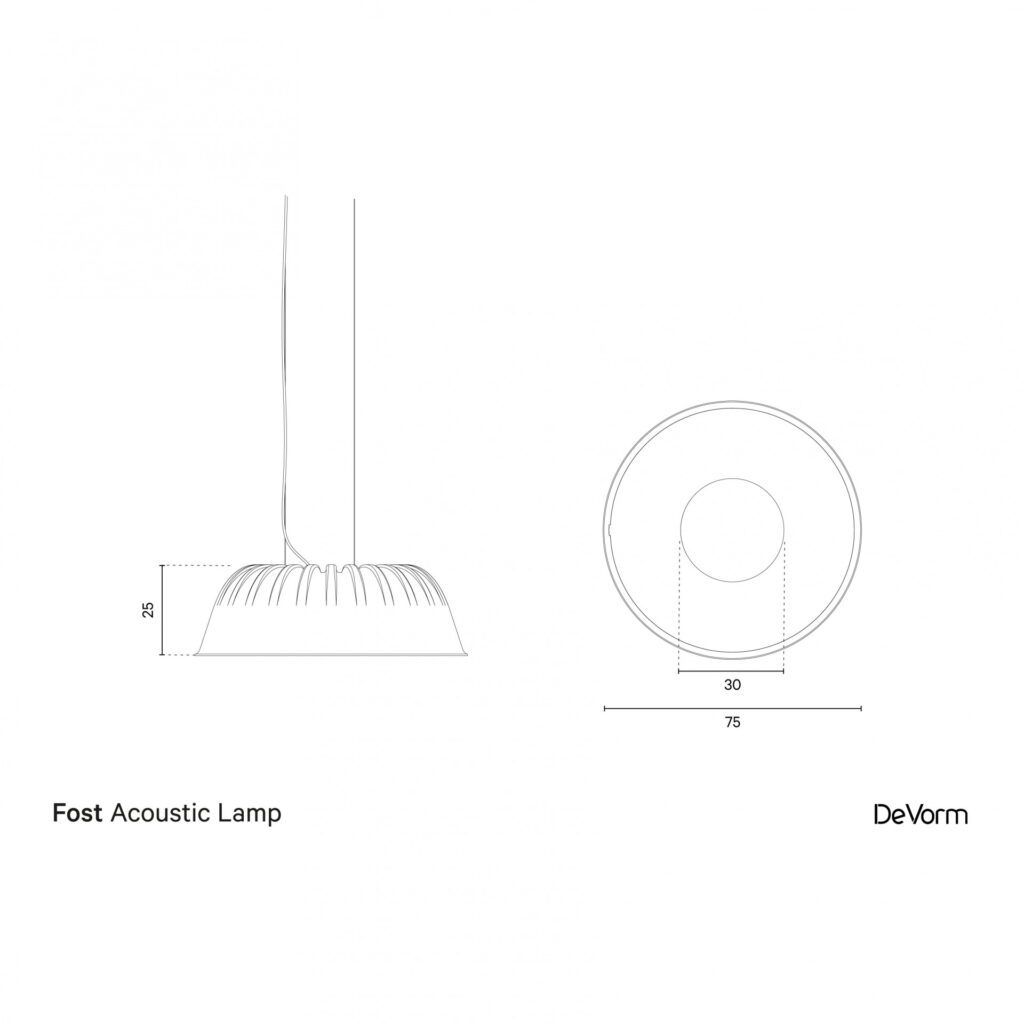 Akoestische Hanglamp Fost