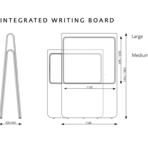 Alp Floor Screen With Integrated Writing Board