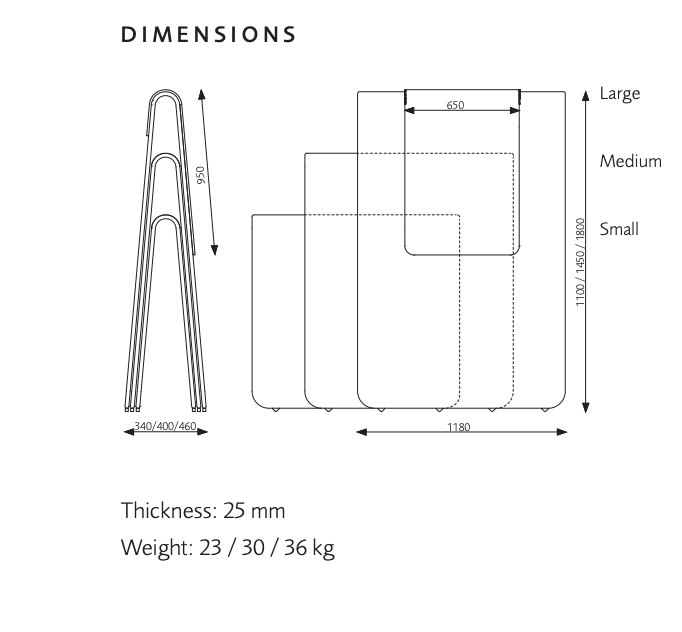 Alp Floor Screen With Optional Writing Board